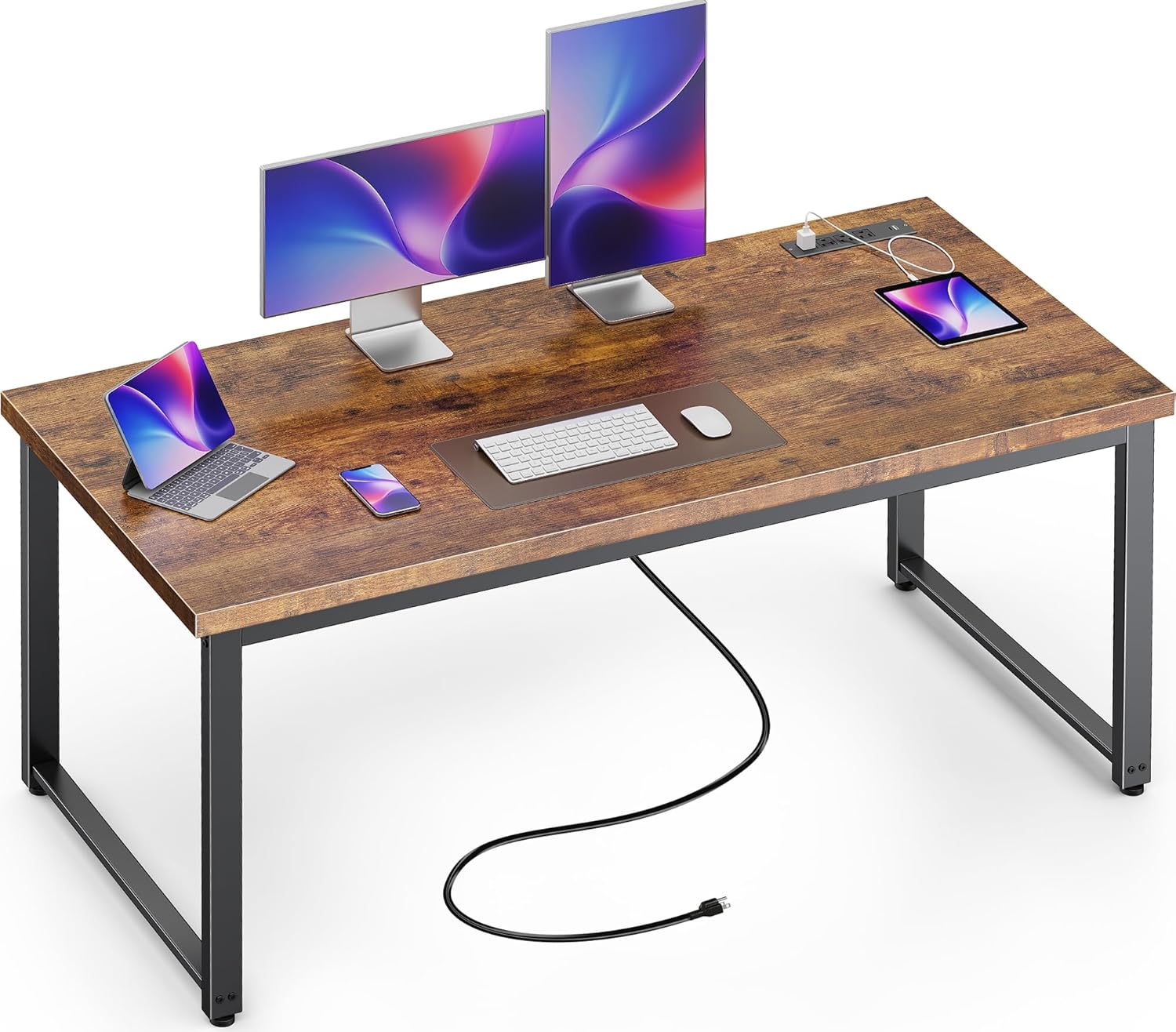 55 Huuger Desk: Power Outlets, USB-C, Deeper Desktop