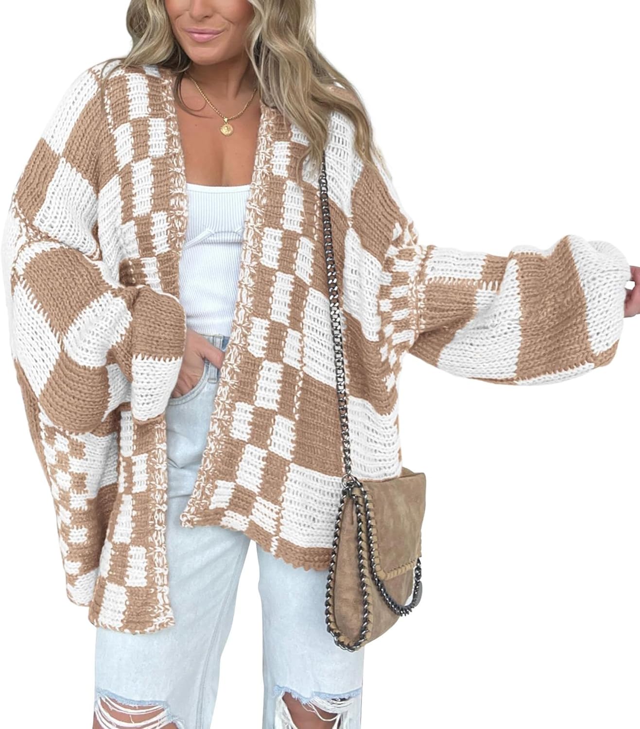 BTFBM Casual Cardigan Sweater for Women - Trendy Fall Outwear
