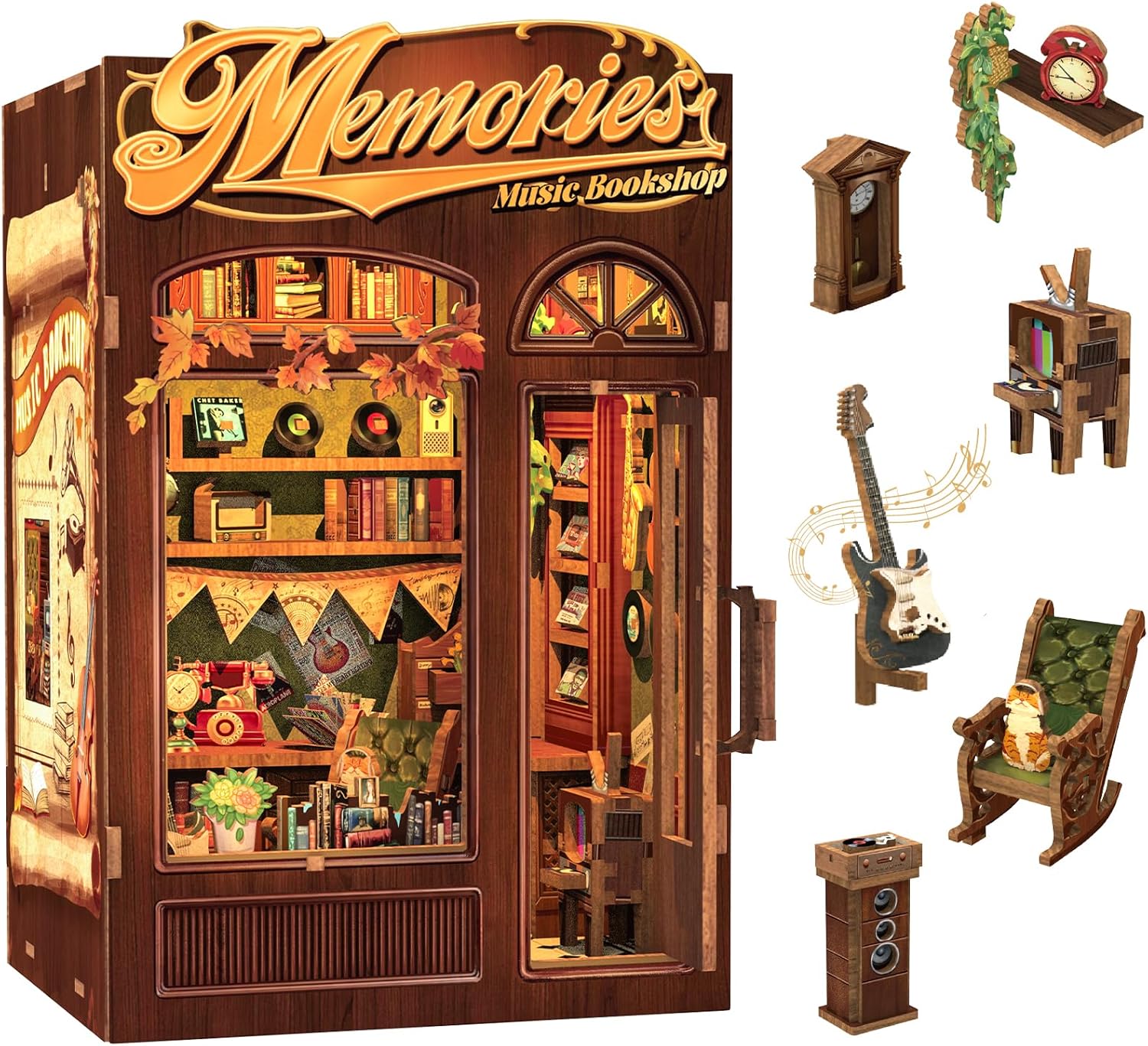 CUTEBEE Book Nook Kit - DIY Miniature House for Book Lovers