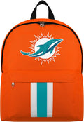 Miami Dolphins Team Logo Solid Stripe Football Backpack - Official