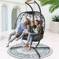 NICESOUL Double Egg Swing Chair with Stand for Indoor Outdoor Use
