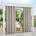 Outdoor Blackout Patio Curtains 52in x 108in - Waterproof & Windproof