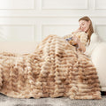 Luxurious Faux Fur Throw Blanket for Cozy Living Room Decor