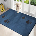 Dirt Trapping Door Mat 34 in x 59 in Blue - Low Profile Absorbent