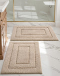 DEXI Bathroom Rug Set 2 Piece Non Slip Washable Bath Mat