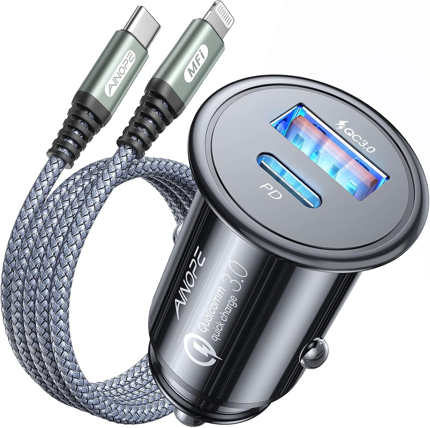 AINOPE Apple MFi Certified 67.5W Car Charger