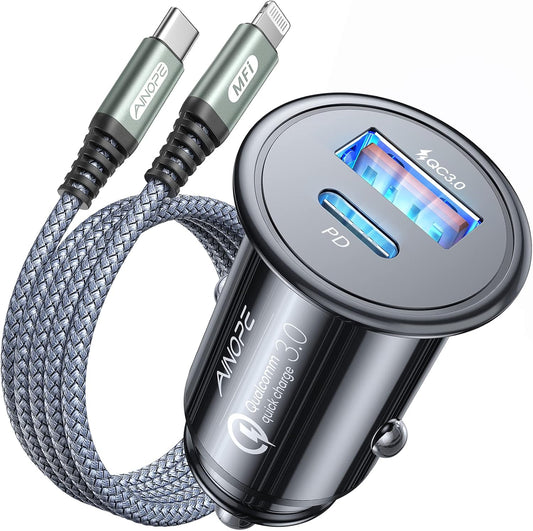 AINOPE Apple MFi Certified 67.5W Car Charger