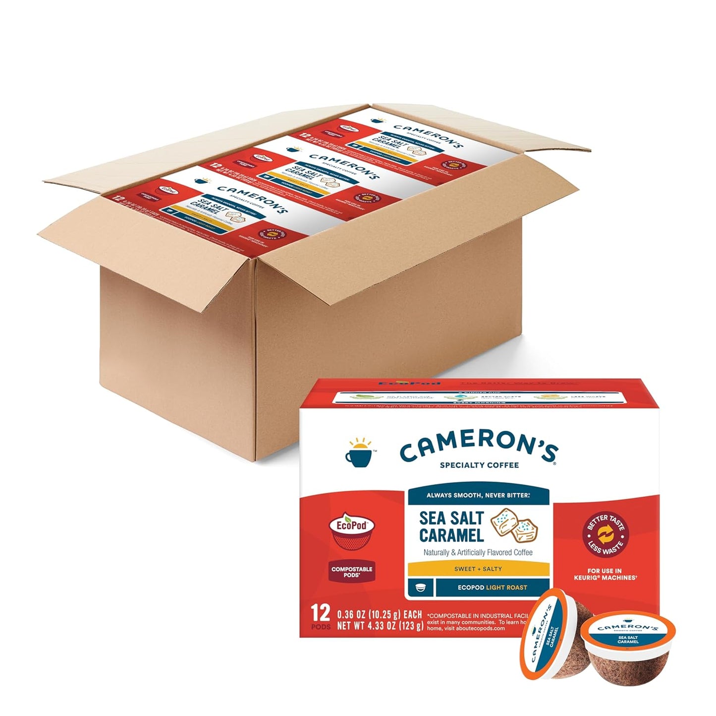 Cameron's Coffee Sea Salt Caramel Pods for a Sweet Treat