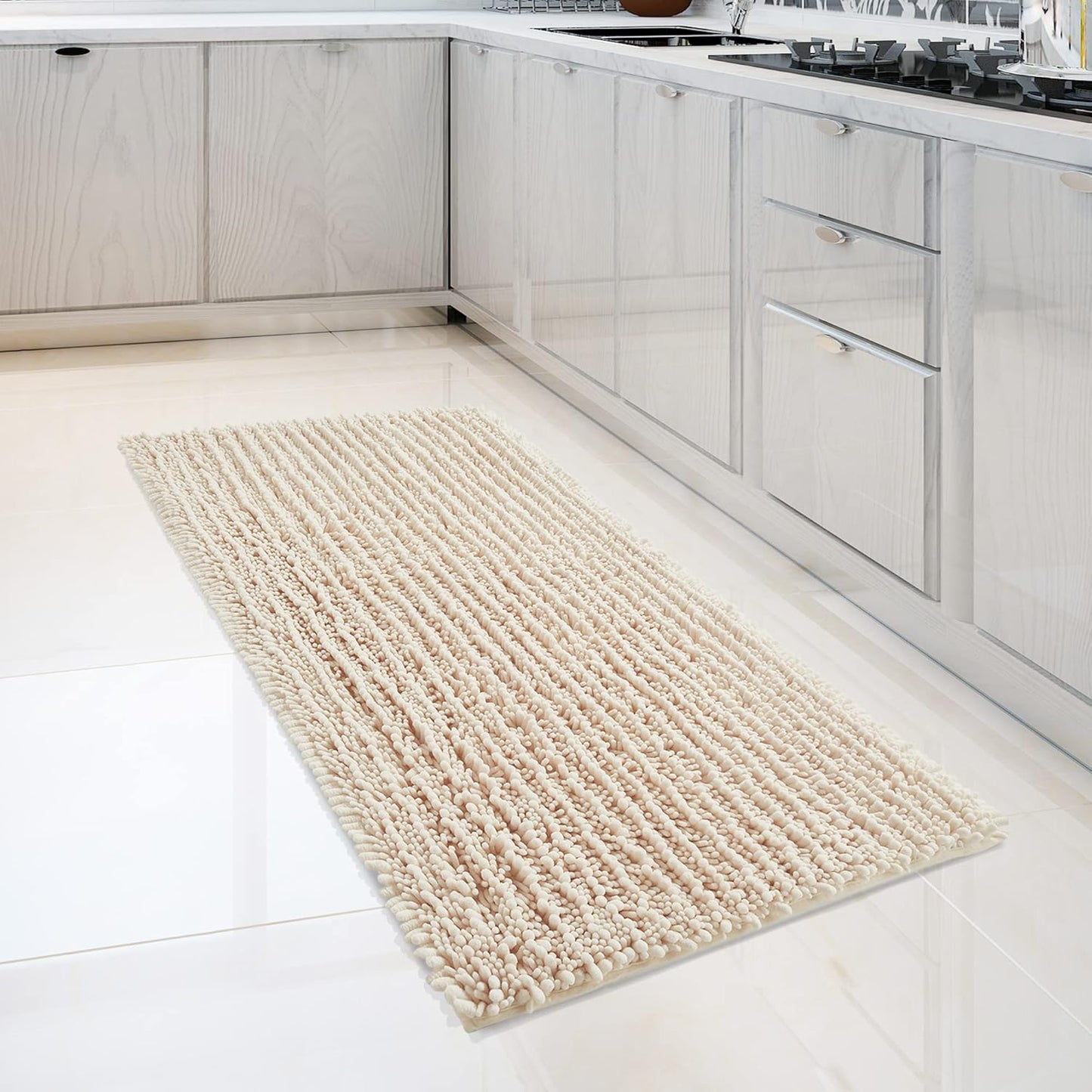 FLOLEOPA Soft Plush Microfiber Bathroom Rugs for Comfort and Style