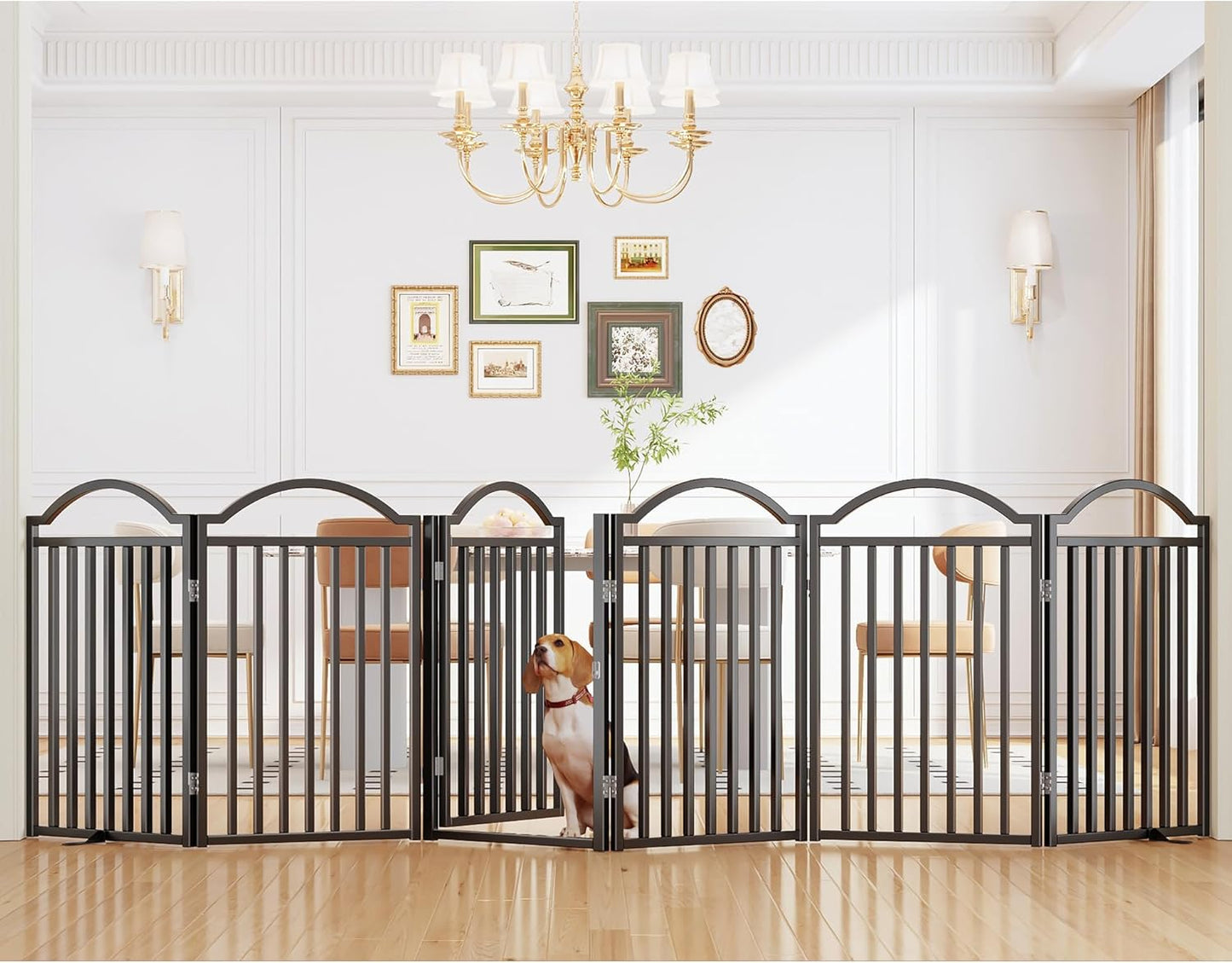 Extra Wide 144in Dog Gate for Indoor and Outdoor Use