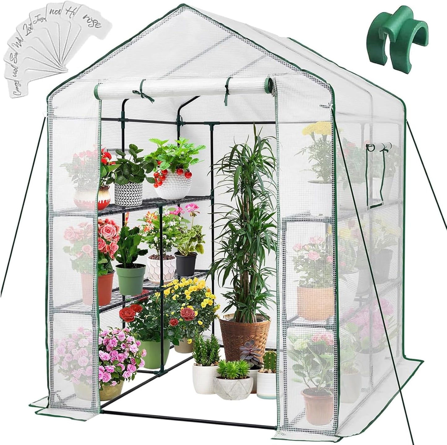Greengro Greenhouse 57x57x76ft' Portable Greenhouse for Outdoors