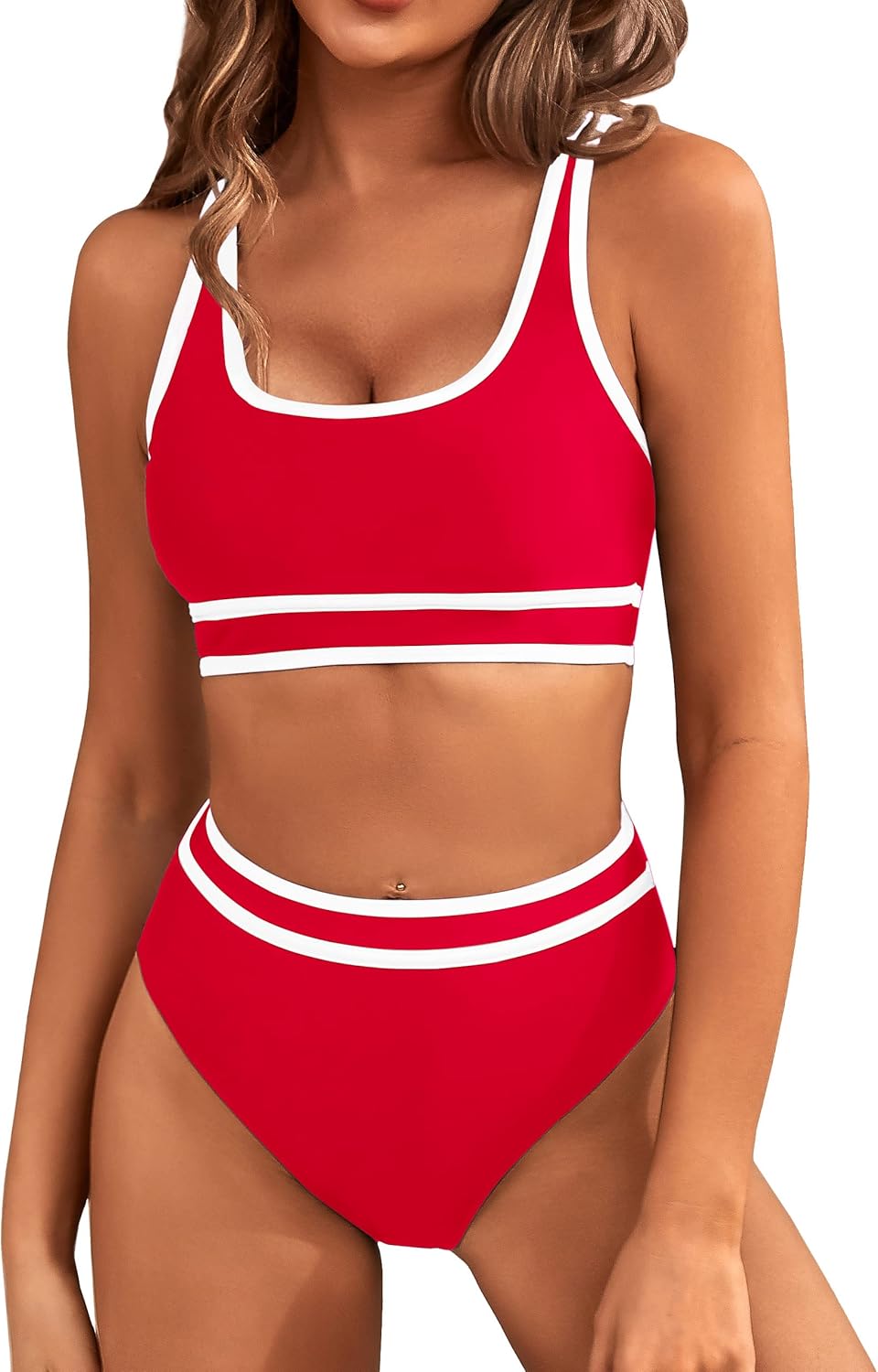 BMJL Women's High Waisted Bikini Sets for Sporty Summer Fun