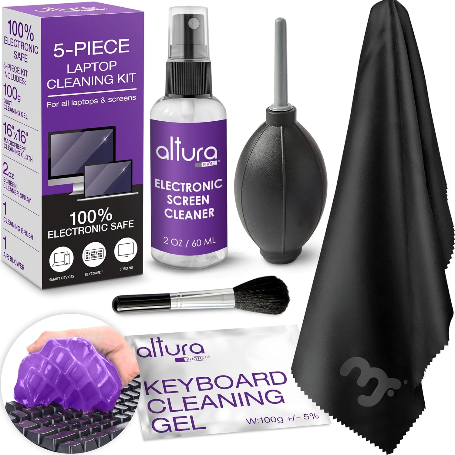 Altura Photo Laptop Cleaner - All-in-One Gel & Spray