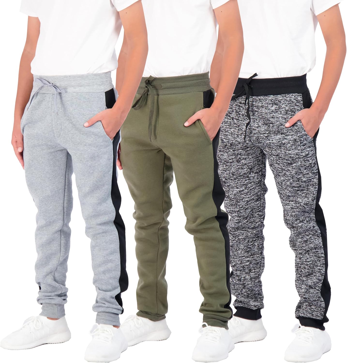 Boys Cotton Active Fleece Jogger Sweatpants for Comfort & Style