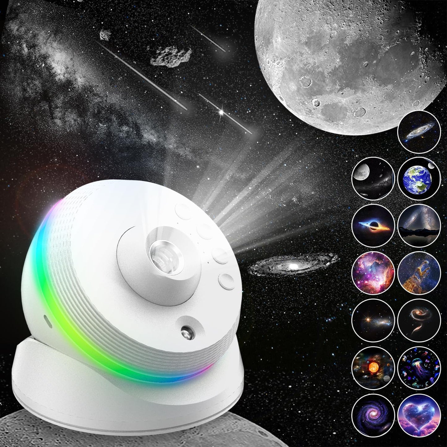 VanSmaGo Galaxy Projector - 360 Realistic Sky Night Light