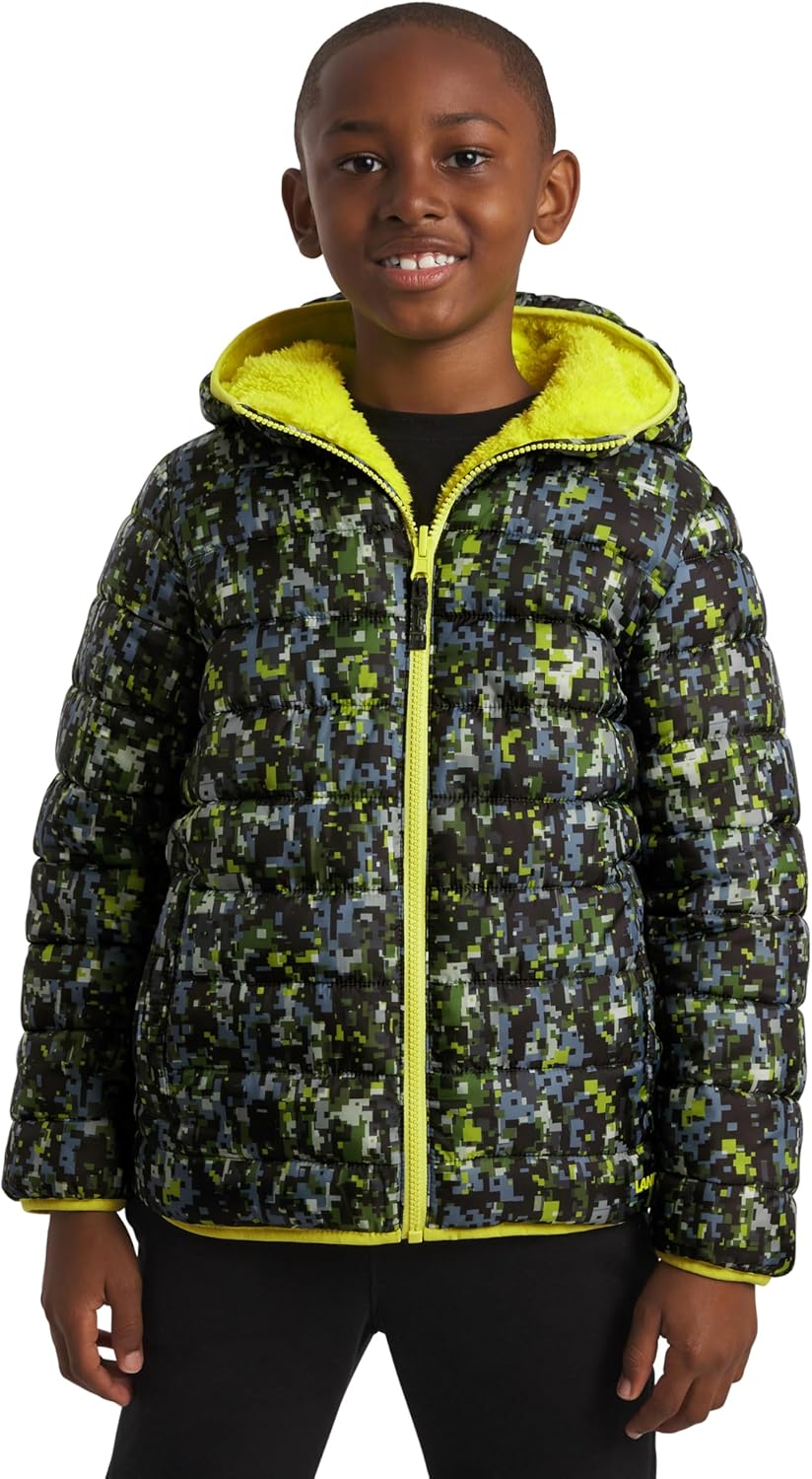 Lands' End Boys Reversible Faux Sherpa Lined Insulated Jacket