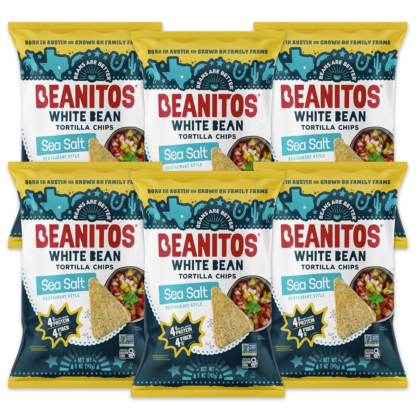 Beanitos Bean Chips - Restaurant Style Sea Salt - Vegan Snack
