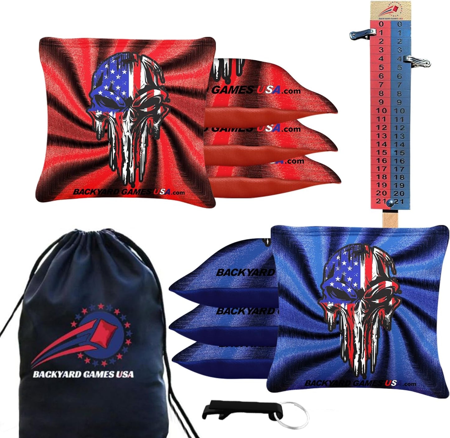 Pro Cornhole Bags Set of 8 for Tournament Play - USA Made