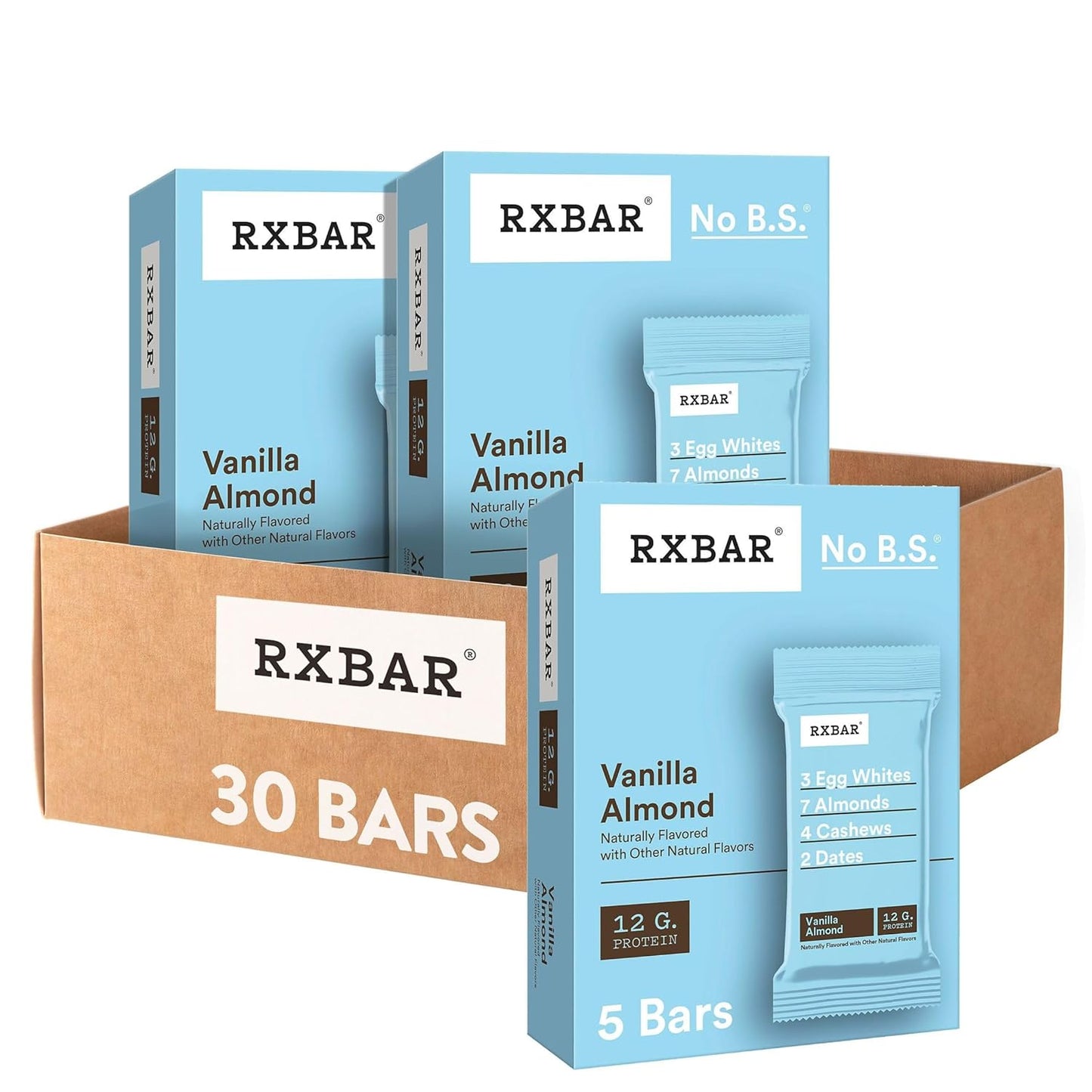 Vanilla Almond RXBAR Protein Bars - 12g Protein, Gluten Free