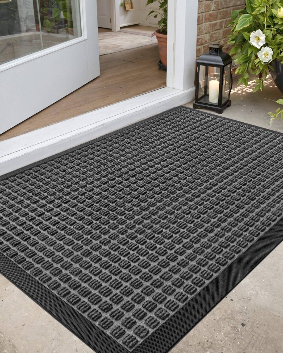 DEXI Front Door Mat Heavy Duty Non Slip Welcome Mat 2x4 ft