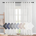 NICETOWN Privacy White Sheer Linen Curtains for Elegant Spaces