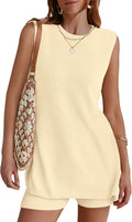 NENONA Women's Sleeveless Sweater Lounge Set - Casual Beach 2-Piece