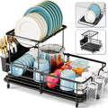2 Tier Dish Drying Rack Expandable Over Sink Dish Drainer - Space