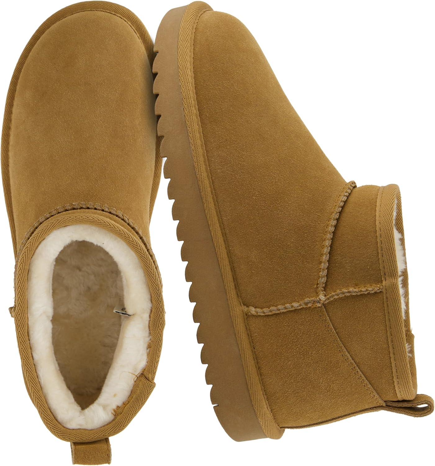 CUSHIONAIRE Hip-3 Genuine Suede Leather Ankle Boots for Women