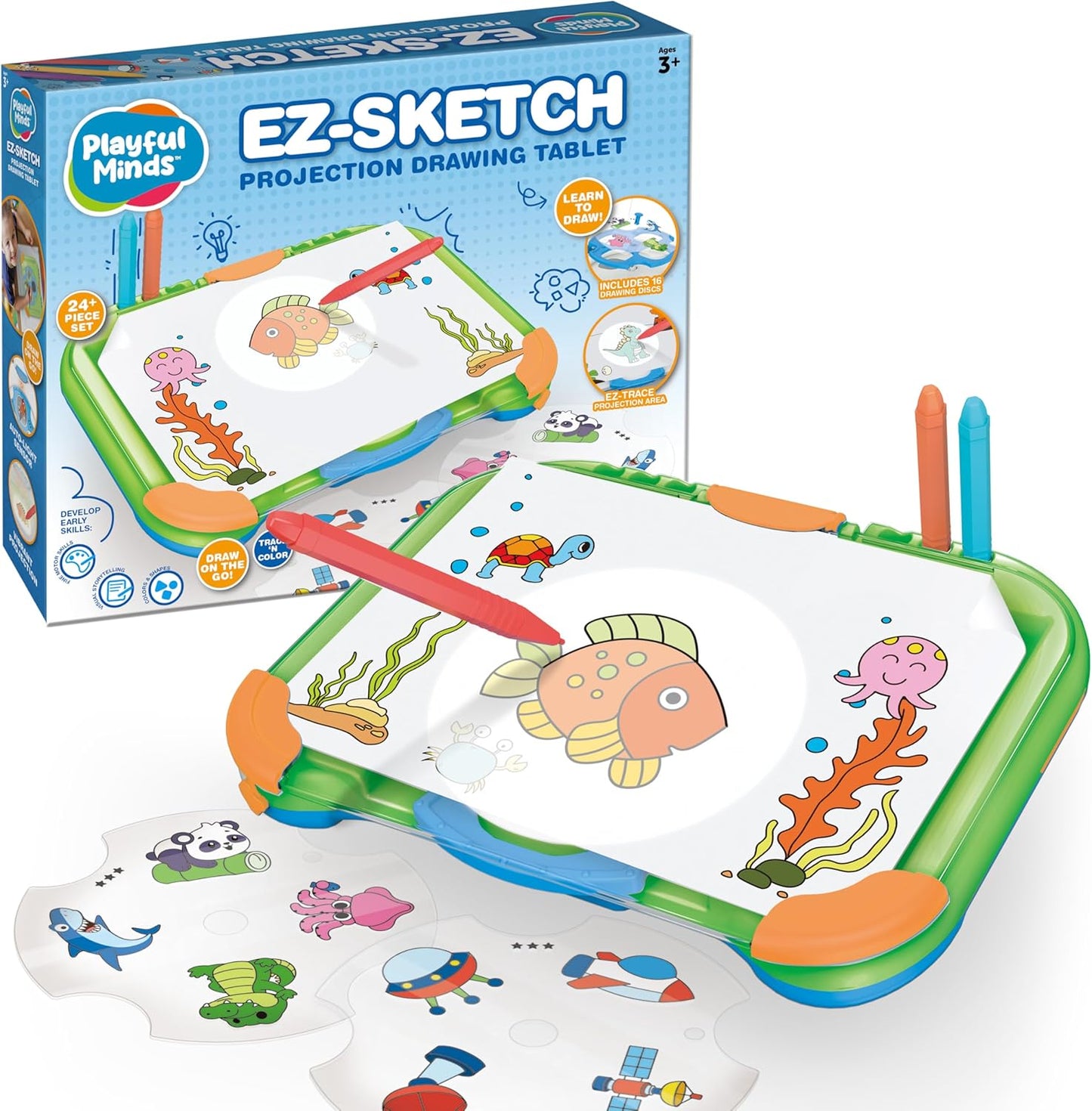 Playful Minds EZ Sketch Projector: Trace, Color & Create Magic!
