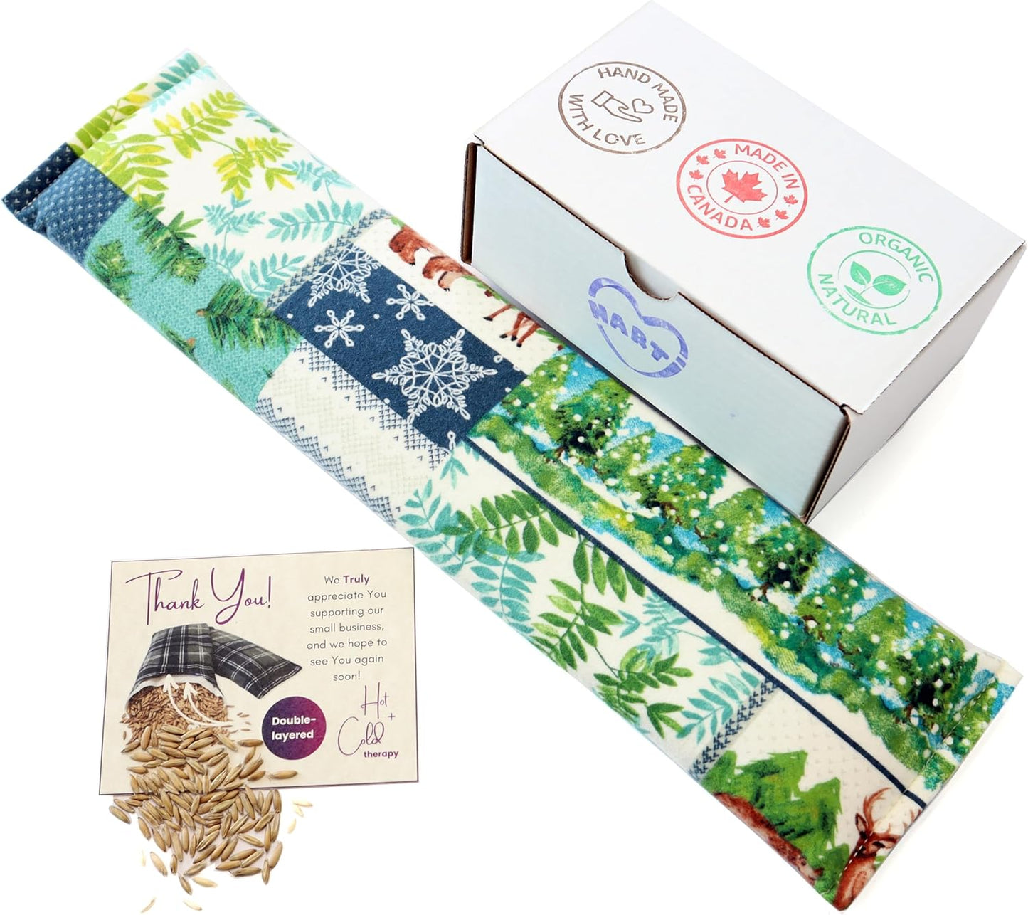 Moist Heat Pain Relief Pad for Back & Neck - Winter Landscape Pattern