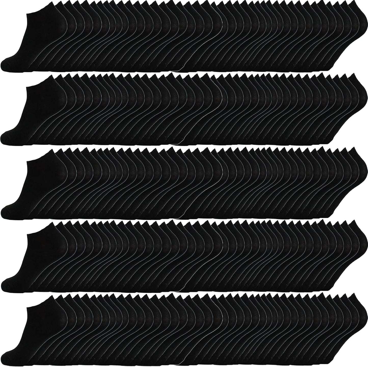 RICHBULL 100 Pairs Thin Low Cut Ankle Socks for All Seasons