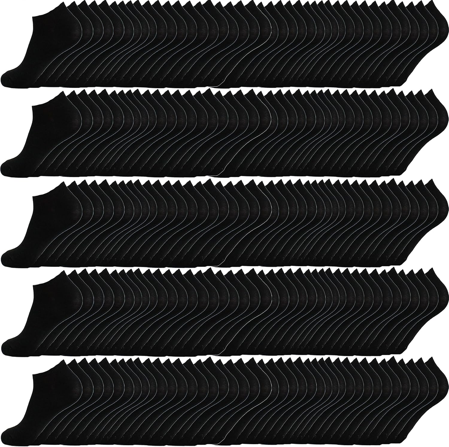 RICHBULL 100 Pairs Thin Low Cut Ankle Socks for All Seasons