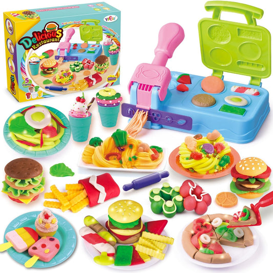 Kid's BBQ Playdough Set with 21 Accessories