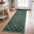 KILOCOCO 2x6 Runner Rug Dark Green - Soft Moroccan Hallway Runner