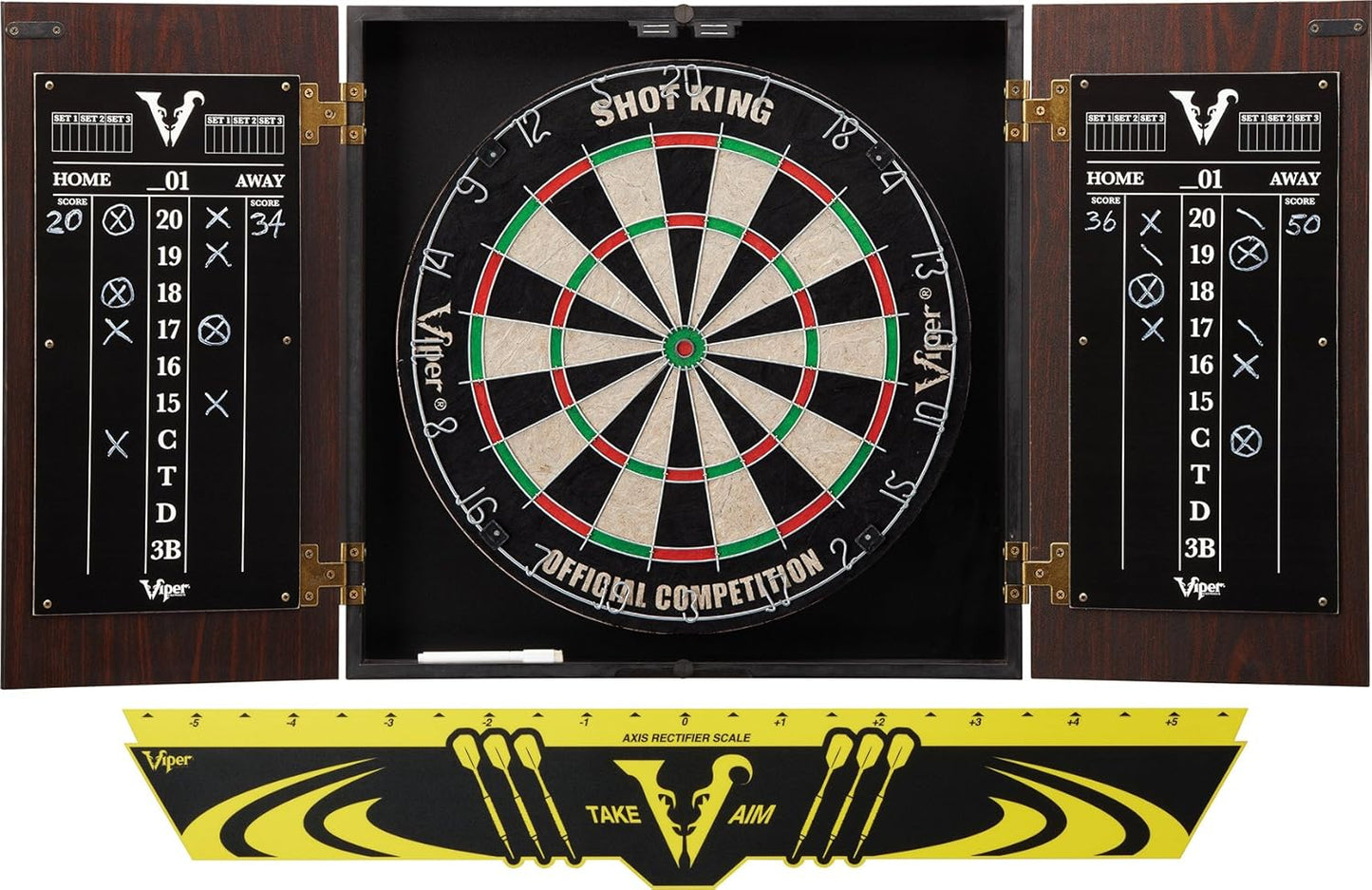 Viper Stadium Cabinet & Shot King Dartboard Bundle for Fun