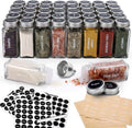 40-Pack 3.5 OZ Glass Spice Jars with Airtight Metal Caps