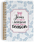 Christian Christmas Spiral Notebook - Preppy Journal for Notes