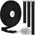 1in x 19.7ft Hook and Loop Straps with 30 Buckles - Reusable Cable