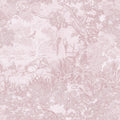 Peel and Stick Wallpaper Pink White Vintage Forest Animals Floral