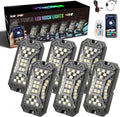 SUNPIE Full Angle RGBW Rock Lights 6 Pods - Bright App Control