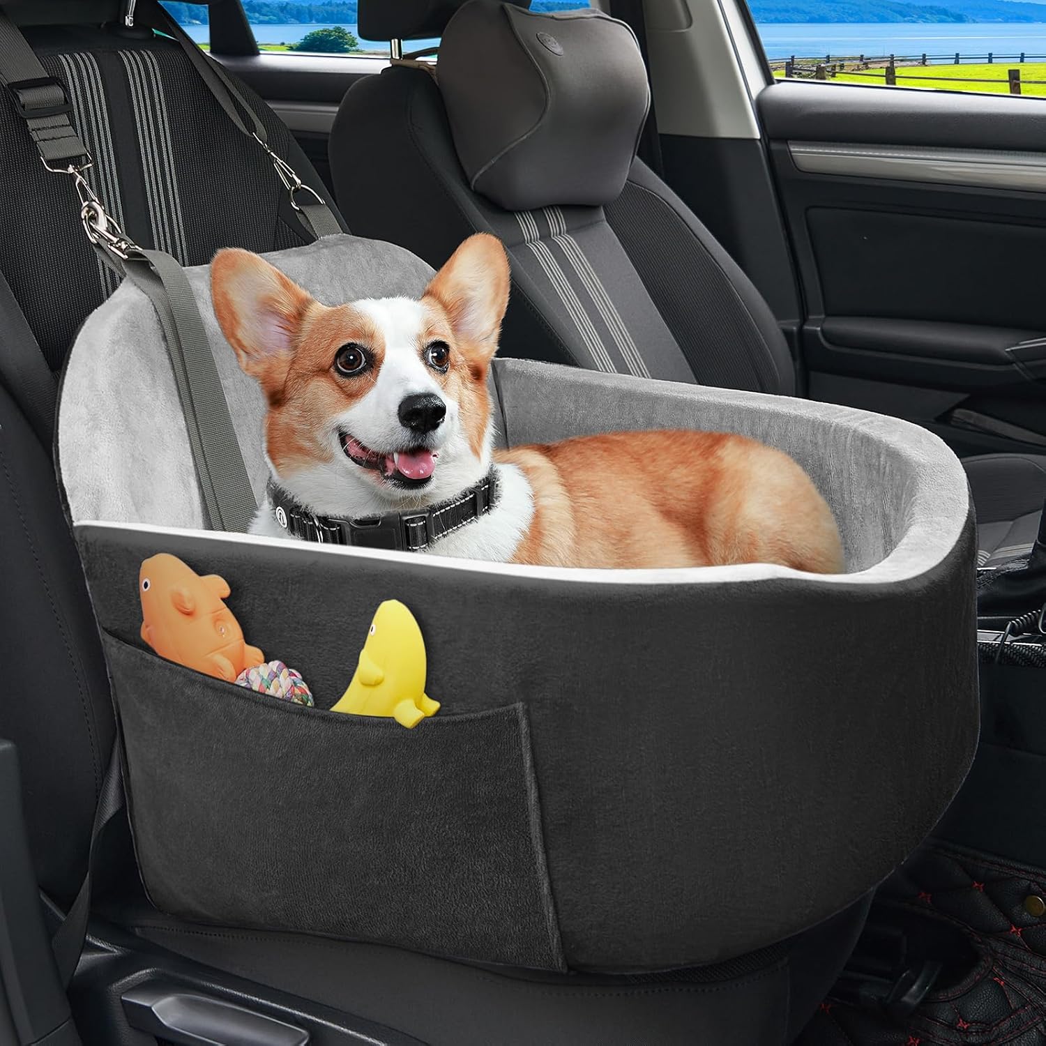 Portable Dog Booster Seat with Safety Belt - ONE PIX