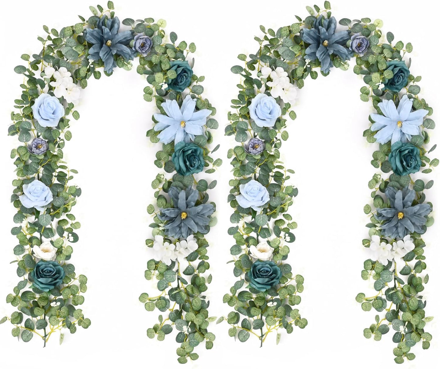 Artificial Eucalyptus Garland with Flowers for Stunning Decor