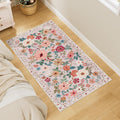 DUKINO Floral 2x4 Washable Runner Rug for Kitchen and Entryway