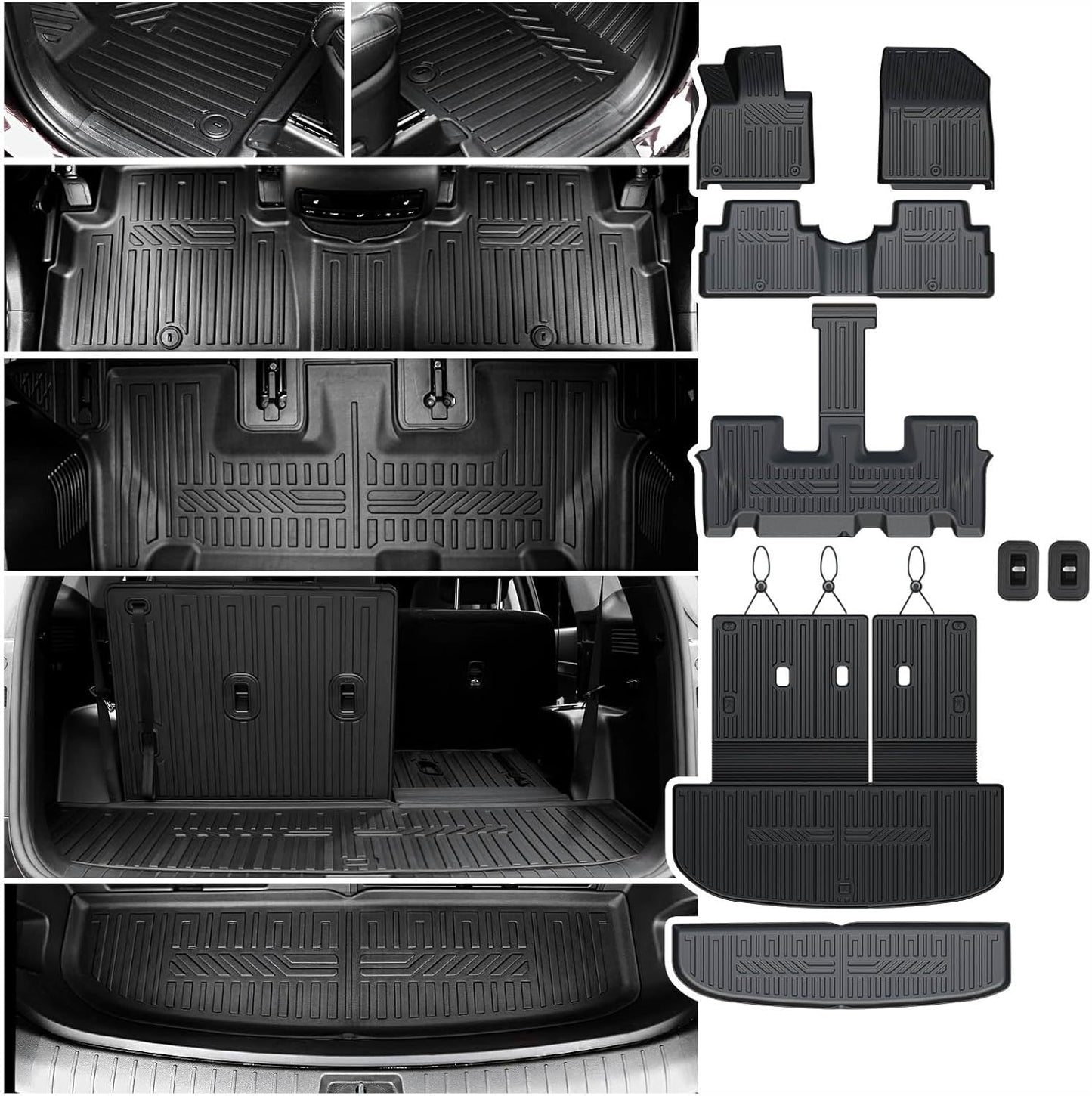 Custom Fit Floor Mats Cargo Mat Set for Hyundai Palisade 2020-2025
