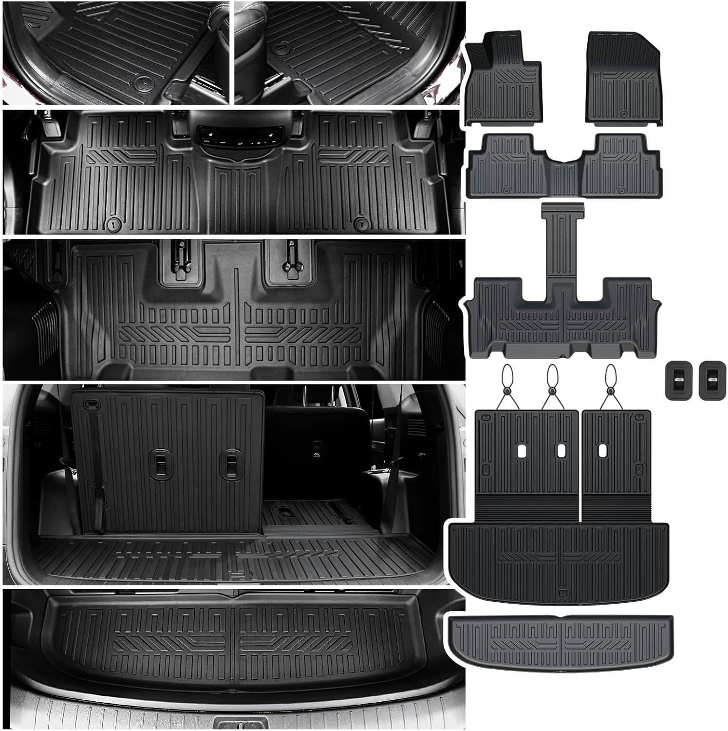 Custom Fit Floor Mats Cargo Mat Set for Hyundai Palisade 2020-2025