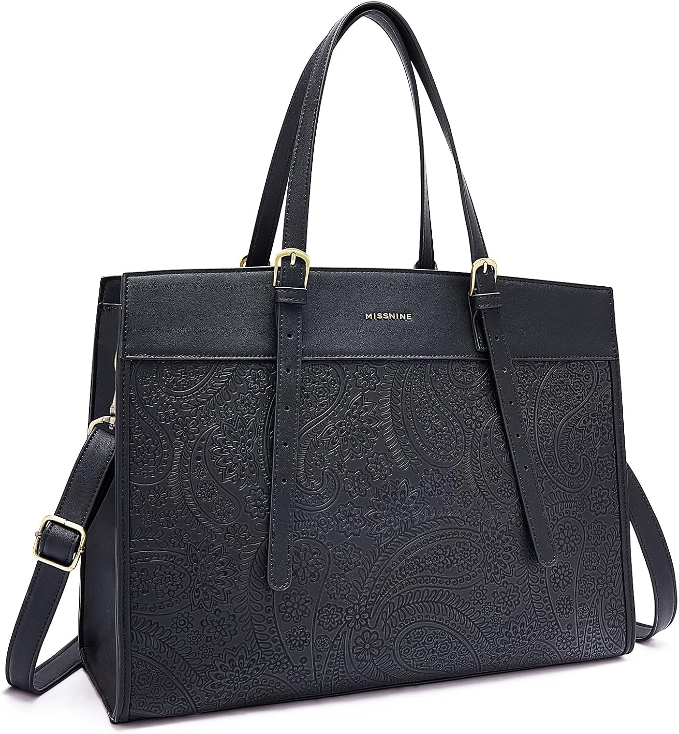 Missnine Laptop Tote Bag for Women - Stylish 15.6 Inch Briefcase