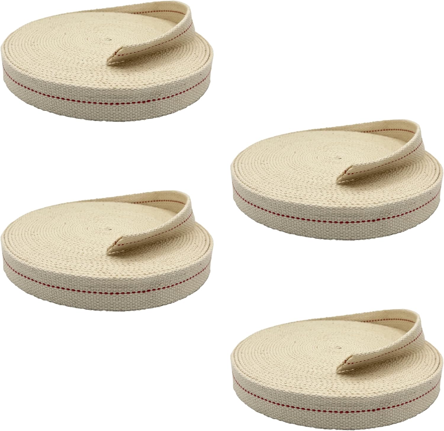 Light of Mine 1 Inch Cotton Flat Wick for Lanterns - 4 Pack
