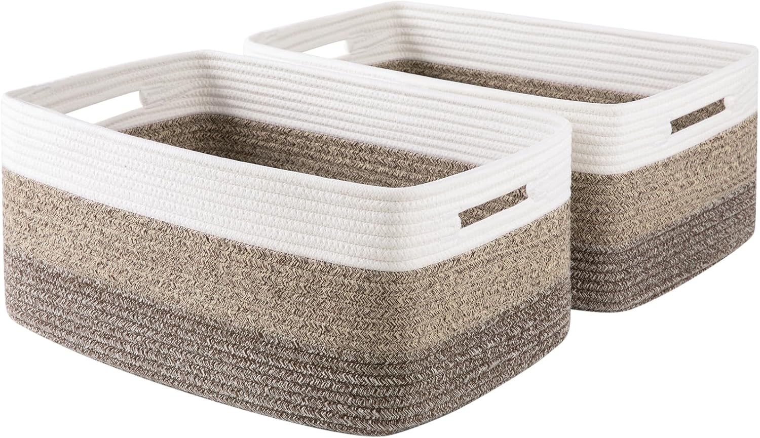 Large Storage Basket for Organizing Clothes and Toys, 2 Pack