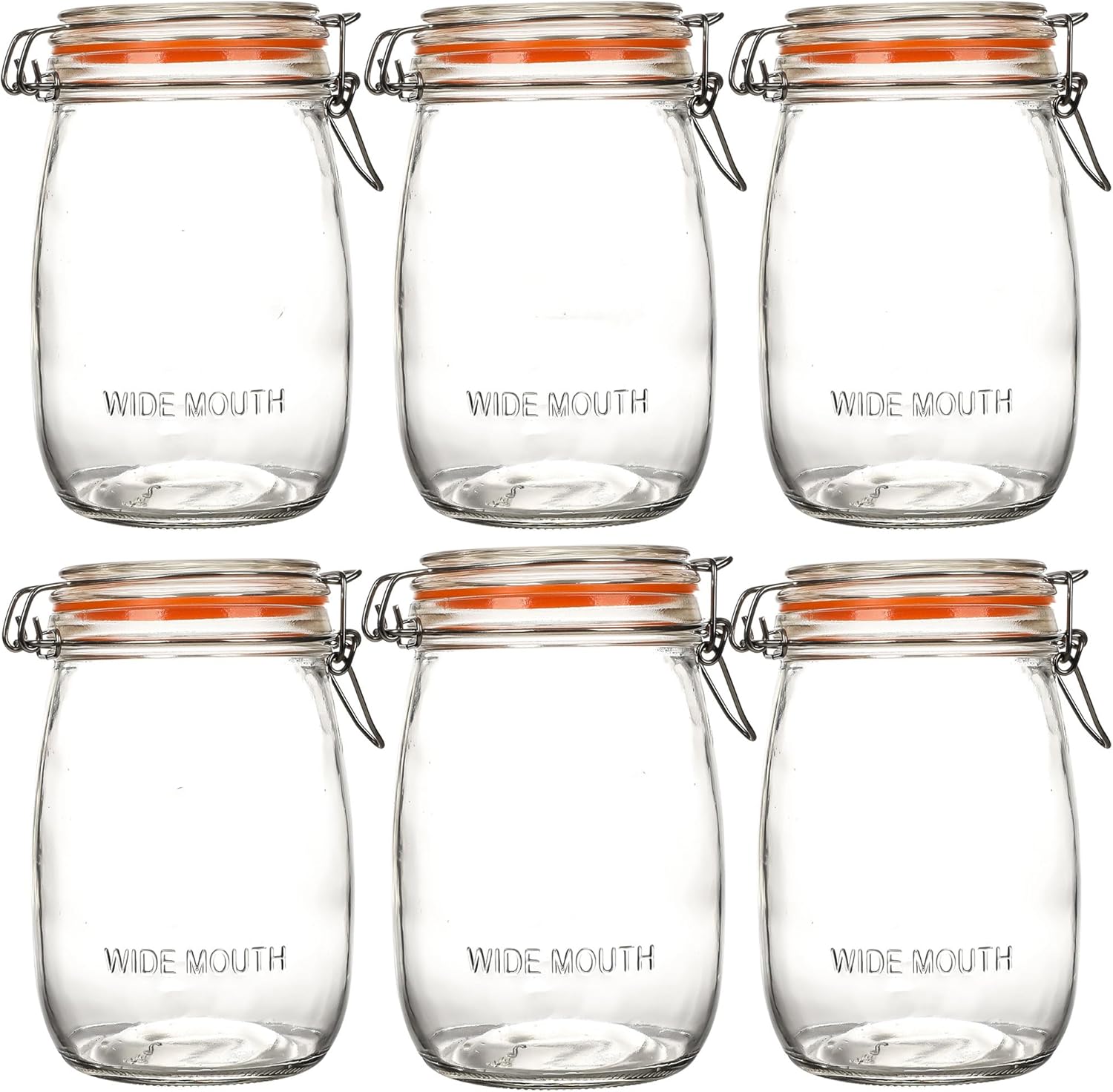 Wide Mouth Mason Jars 32oz with Airtight Lid for Storage