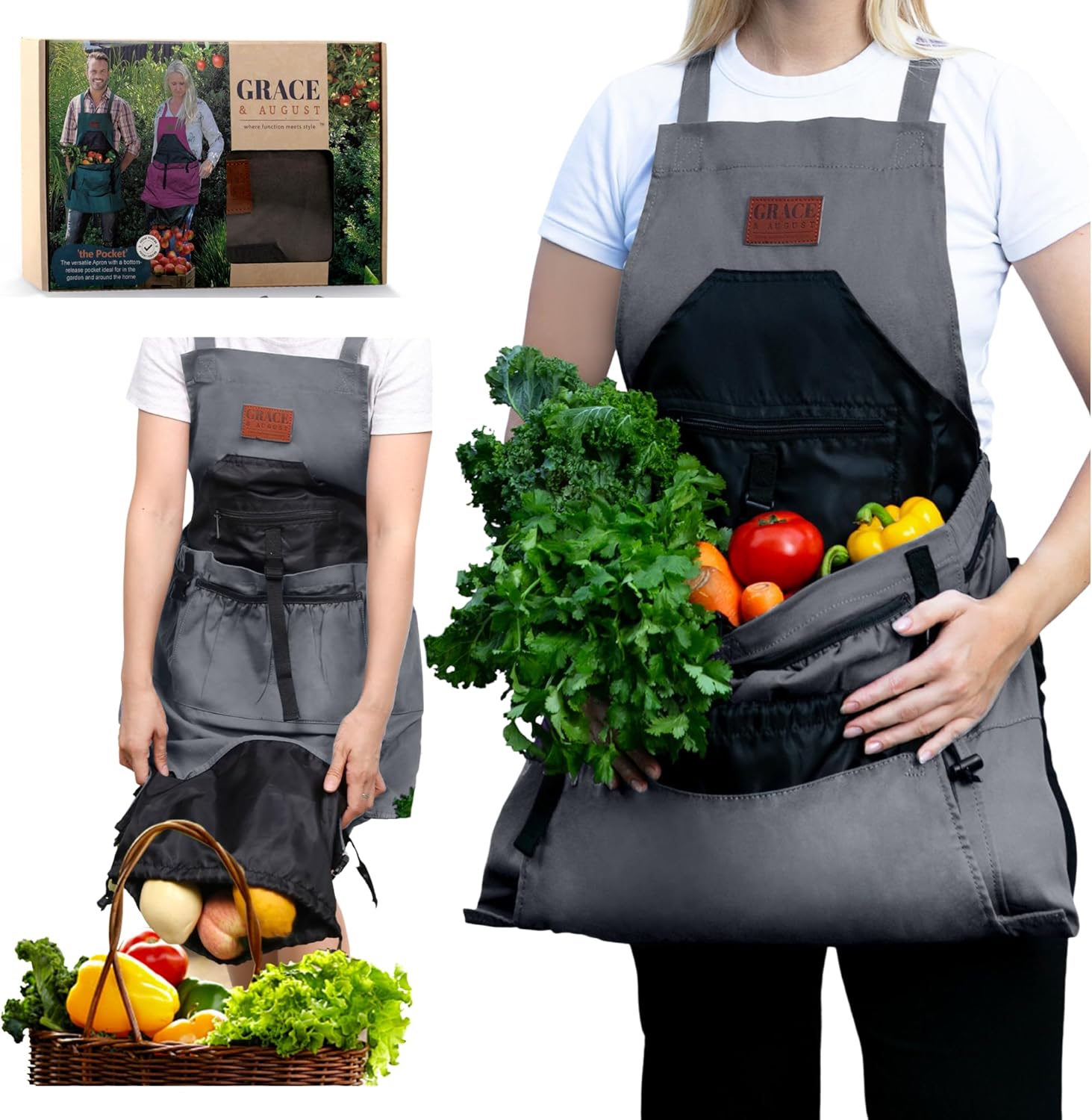 Gardening Apron with Pockets for Men and Women - 7 Pockets